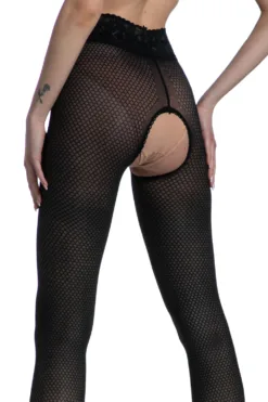 panty zonder kruis Nymph zwart foto model achterkant