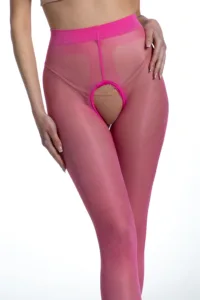 Kruisloze panty Hip Gloss Pink voorkant